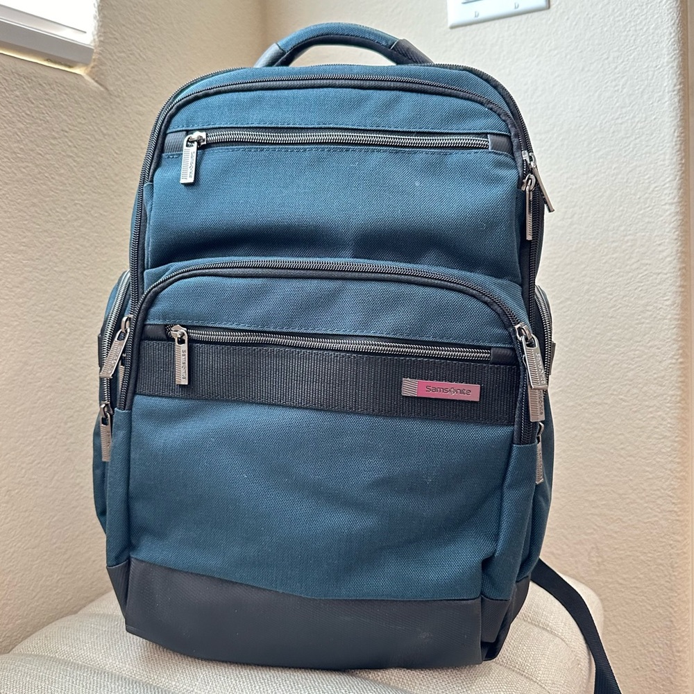 Samsonite Backpack Blue with laptop sleeve